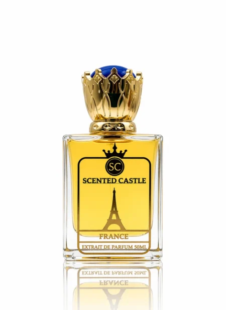 Scented Castle France perfume bottle featuring elegant floral fragrance inspired by Paris