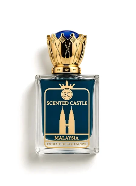 Luxury 50ml bottle of Scented Castle Malaysia Extrait de Parfum.
