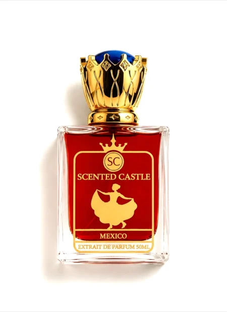 Luxury 50ml bottle of Scented Castle Mexico Extrait de Parfum.